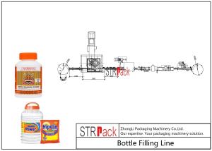 China Industrial Bottle Filling Line / Washing Powder Filling Line With Servo Motor And Touch Screen on sale