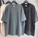 Blank 250GSM T Shirt Oversize-T Shirt Street 100%Cotton Men′ S Acid Washed