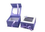 Cream Packing Magnetic Flap Box With PVC Window , Snap Shut Boxes Fashion