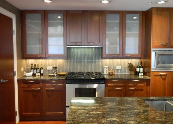 Buy cheap Ancient Solid Wood Kitchen Cabinets , Hanging Kitchen Wall Cabinets With Quartz Stone Countertop from wholesalers