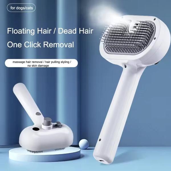 Buy cheap Pet Steam Brush Cleaning Hair Massage Brush Self Cat Clean Dog Spray Hair Removal Comb from wholesalers
