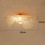 Tatami Style Rattan Ceiling Lights Shade Restaurant Ceiling Lamp(WH-WA-39)