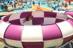 Super Bowl Fiberglass big Space Bowl water Slide for Kids Aqua Fun theme water