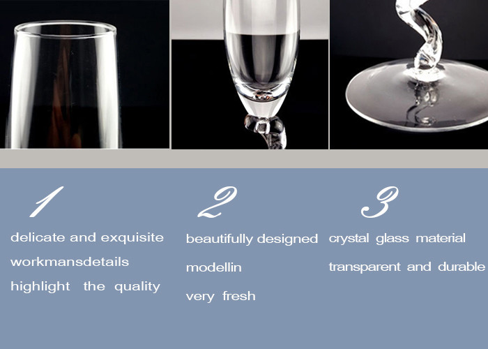 Extra Long Stem Wine Glasses , Vintage Wine Glasses Elegant Feature