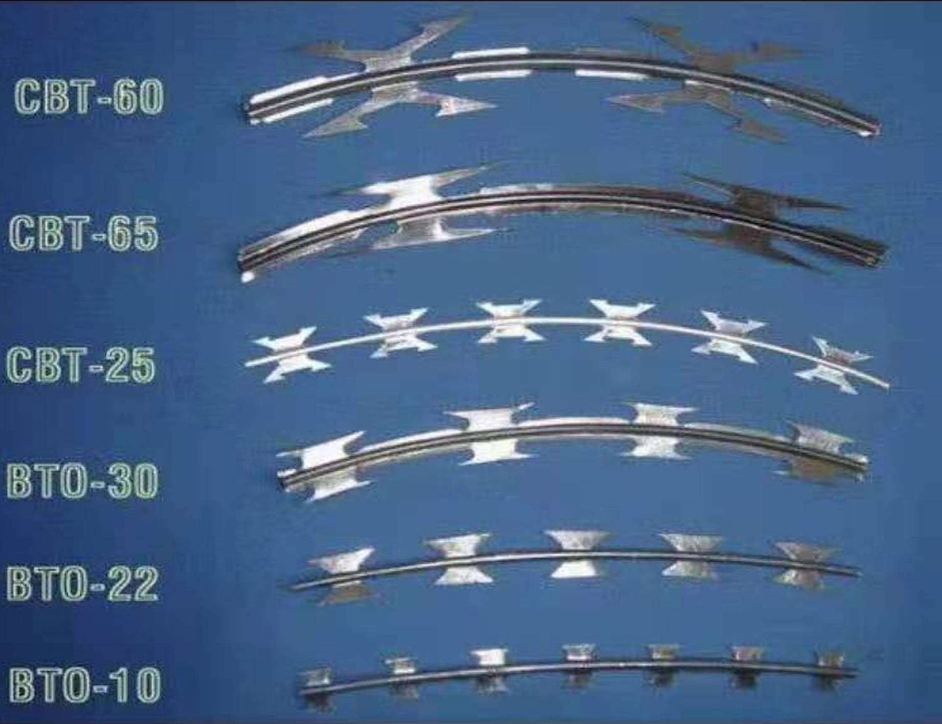 Yellow Anti Climb Barbed Wire Razor Coil Barbed Wire Single Screw Blade Gill Net