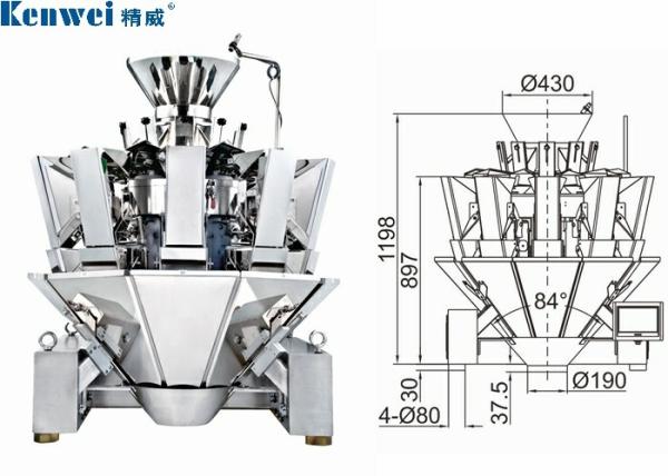 Buy cheap Kenwei Leak Proof​ 65P/M Multihead Weigher Machine from wholesalers