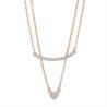 Buy cheap YASVITTI Double Layer Necklace Jewelry Classic Rose Gold Plated 925 Sterling Silver Heart Pendant Necklace from wholesalers