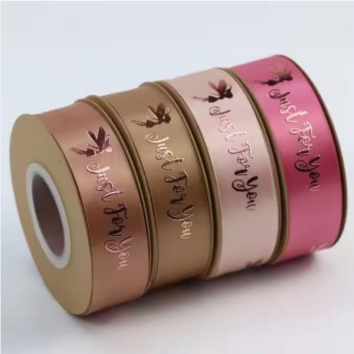 Buy cheap Customized Satin 3D Name Company Logo Printed Floral Ribbon for Valentine's Day Decor from wholesalers