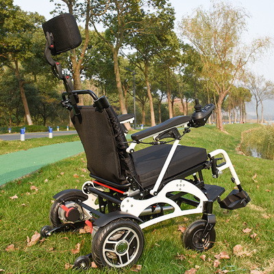 Brush Motor Light Foldable Wheelchair With Rigid PU Tyre 6km/H