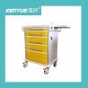 Buy cheap Hospital Mobile Medical Trolley Cart With Aluminum Alloy Frame Yellow from wholesalers