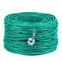 Buy cheap LSZH UTP 100MHz 24 AWG Cat 5e Cable 1000ft Green High Sped Network Cable product