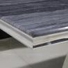 Buy cheap UK Style 0.57cbm Grey Marble Dining Table Stainless Steel Cross Leg from wholesalers