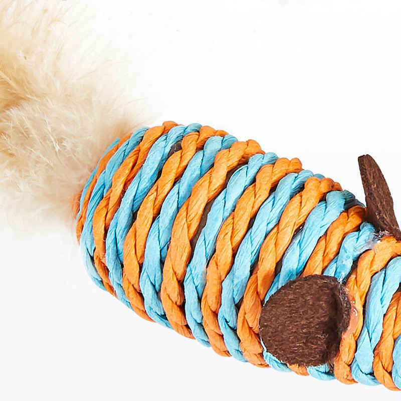 Feather Teaser Cat Toy Wand With Wand Kitten Playing 42x7x5cm