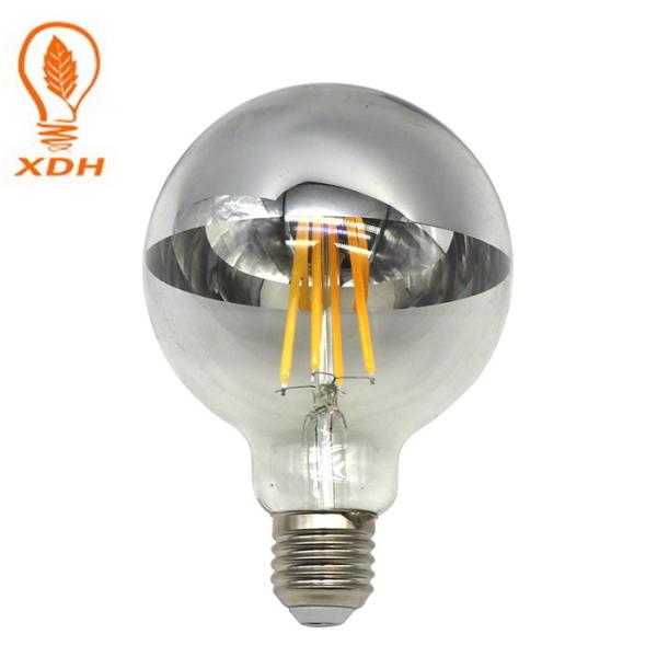 Buy cheap E27 G80 Decorative Filament Bulbs 3000K Silver Coated Light Bulbs 4W 6W from wholesalers