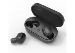 ABS True Wireless Stereo Earbuds Black / White Color With Mic Customized Logo