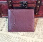 BM Embossed 11x9.5cm Mens PU Leather Wallet Card Holder Handcrafted EN17