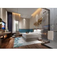 Buy cheap 1800*2000*250mm Hotel Guest Room Furniture Plywood Frame Bed With Veneer product