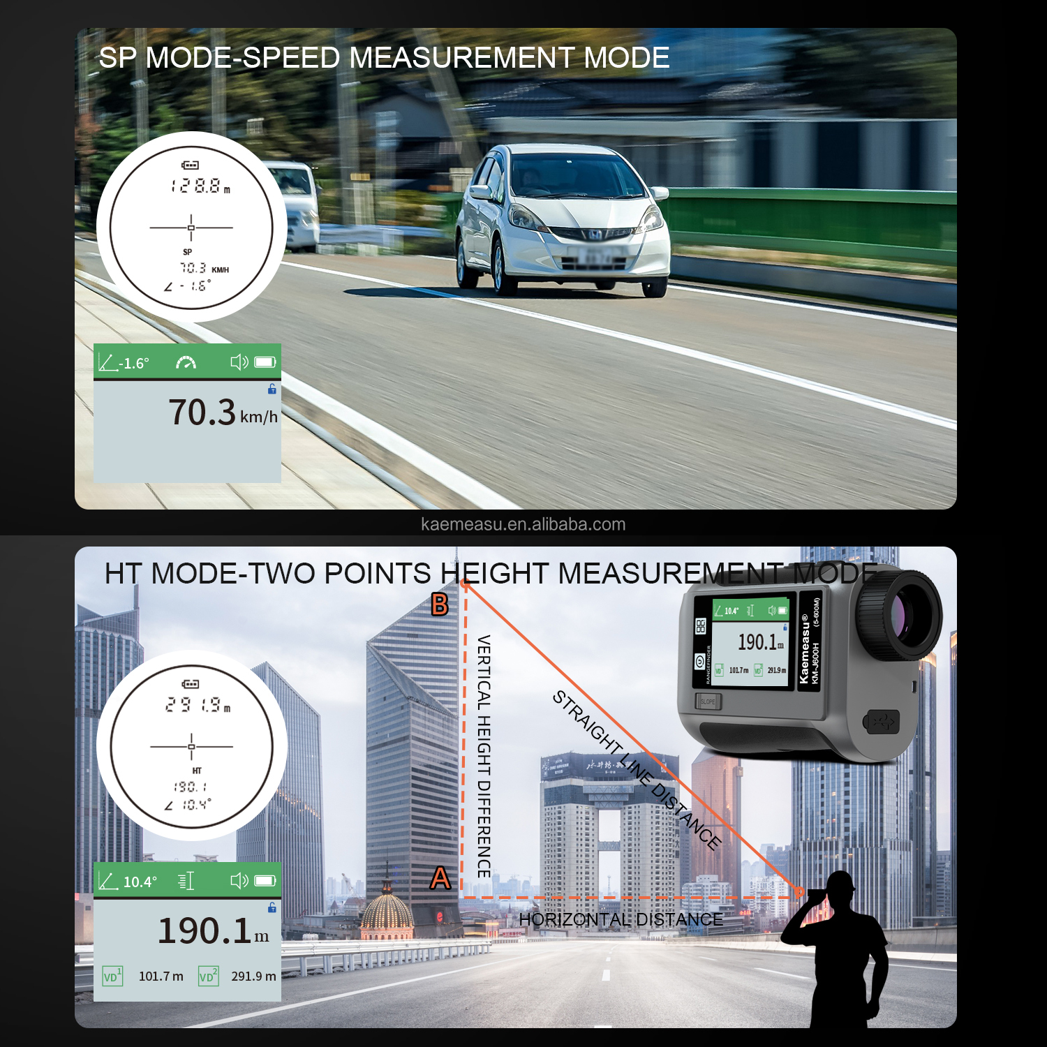 J LCD Screen Golf Sport Laser Rangefinder Optical Instruments Hunting Diastimeter Intelligent Golf Telescope