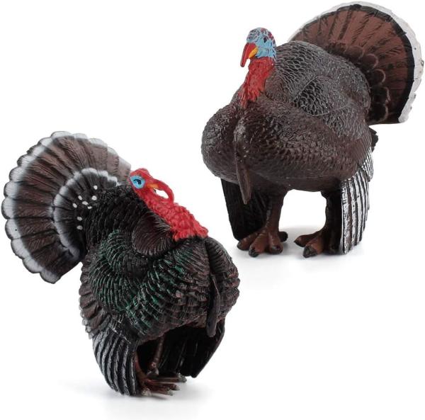Buy cheap 2 Pcs Turkey Animal Figure Model Figurines Desktop Decoration Party Supplies Cake Toppers from wholesalers