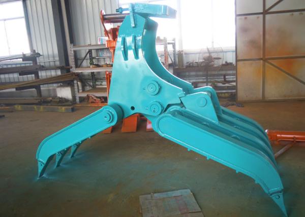 Buy cheap 1.3 Ton Capacity Backhoe Grapple Attachments Bucket Cylinder Driven Power Front Jaw from wholesalers