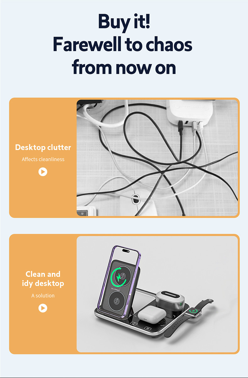 3 In 1 Magnetic Travel Wireless Charging new shaped at 2024