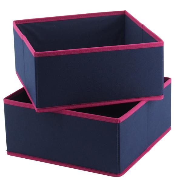 Buy cheap 11 Inch Collapsible Storage Bins , 2 Piece Foldable Cloth Storage Box from wholesalers