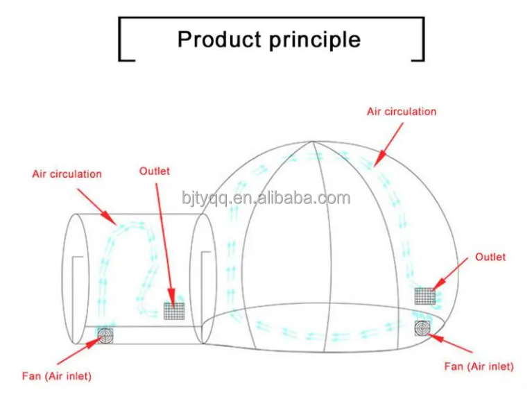 Inflatable Transparent Bubble House Tent 5m Customize Logo Size