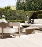 Buy cheap Simple Nordic Outdoor Teak Aluminum Furniture Garden Sofa Chairs Anti Corrosion from wholesalers