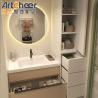 Buy cheap NO Faucet Included Luxury Hotel Center Bathroom Mirror Cabinet with Double Sink Basin from wholesalers