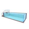 Buy cheap Wood plastic board coffee color above ground luxury swimming pools for holiday villages from wholesalers