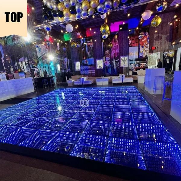 Hot Sale Interactive 3D Mirror 20*20ft LED Dance Floor Stage Lights For Party