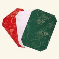 Buy cheap 100% polyester jacquard placemat with gold thread -X‘mas design product
