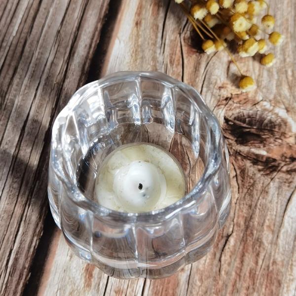 Buy cheap Pumpkin Shaped Embossed Glass Candle Holders For Tealight from wholesalers