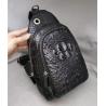 Buy cheap Genuine Real Crocodile Skin Men's Casual Chest Bag Authentic Alligator Leather Male Crossbody Bag Messenger Bag from wholesalers
