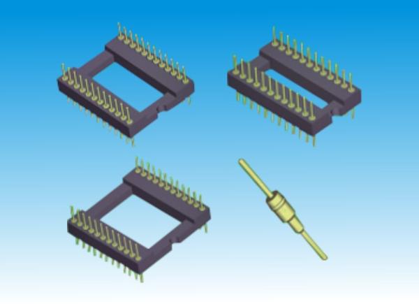 Buy cheap Gold Marchined DIP IC Socket 1.778mm Insulation Resistance Height 2.8mm from wholesalers
