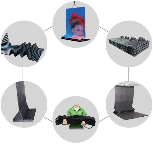 Auto Folding Concert Stage LED Screens Ultra Thin LED Display Indoor 9mm pixel pitch