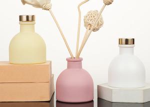 China Popular Round Pink White Glass Diffuser Bottle 50ml 7cm Height on sale