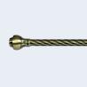 Buy cheap Antique Brass Twisted Iron Curtain Rod Set Single Bracket For Living Room Decor from wholesalers