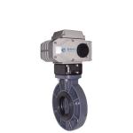 UPVC Electric Actuated Butterfly Valve Dn50 - Dn300 Wafer flange Connection