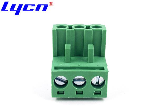Buy cheap 90° Female PCB Terminal Block Pluggable 5.08mm Without Flange PA66 from wholesalers