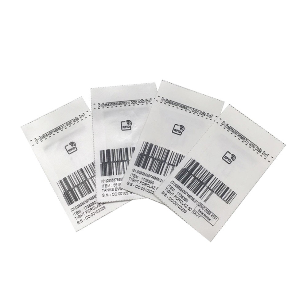 1.63 X 0.63in RFID Tag Sticker Fabric Custom Care Labels For Clothing