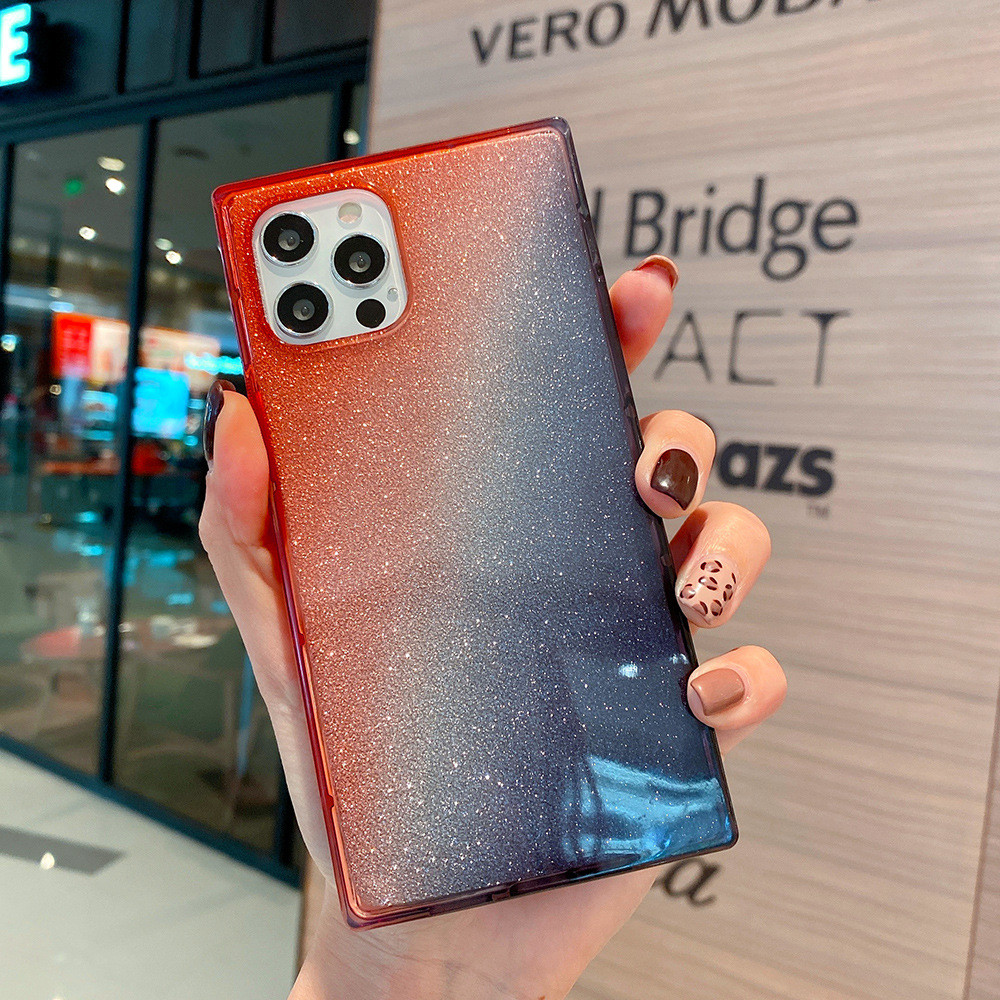 Gradient Color Shockproof Phone Cases L Square Shape Anti Fall For Iphone 11