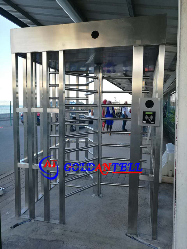 football exit 230volt electric Full Height Turnstiles price / rfid fingerprint open gate
