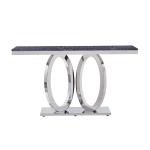 Stable 20mm SS Console Table European Style Grey Marble Top