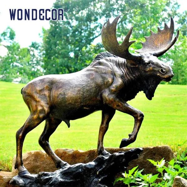 Buy cheap Cast Moose Custom Bronze Sculpture Metal Animal Handicrafts from wholesalers