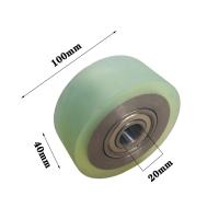 Buy cheap Heavy Duty PU Rubber Rollers With Bearings Double Rail Wheel OD100MM 1 Ton product