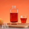 Buy cheap Body Material Glass Clear Bottle for Tequila Liqueur 500ml 1000ml Unique Carved Flat from wholesalers