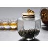 Buy cheap Crystal Sealable Glass Bottles Wooden Healthy Lid Korean Style 390ml / 420ml Capacity from wholesalers
