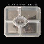 Restaurants Food Take Out Containers 5 Compartments Injection Customized Color