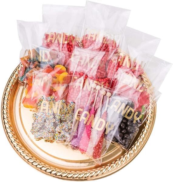 Buy cheap 100pcs Transparent Christmas Bridal Baby Shower Candy Bags For Birthday Parties Kids from wholesalers